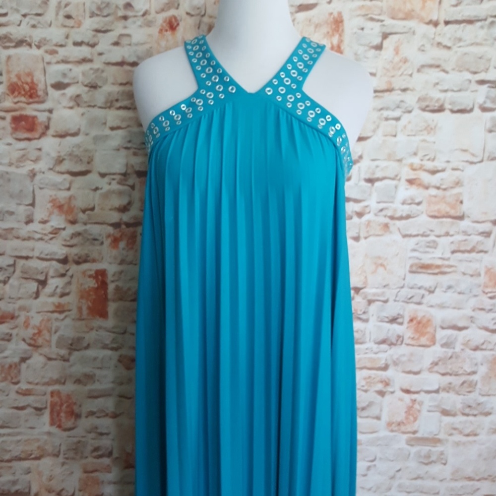 New Michael Kors Pleated Maxi Dress